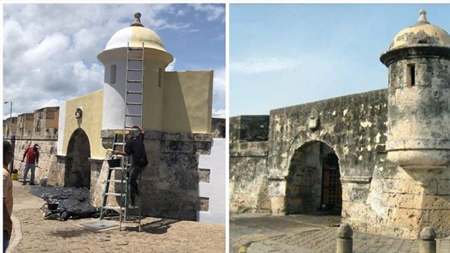 Fuerte se San Sebastián del Pastelillo pintado. Foto: Cortesía
