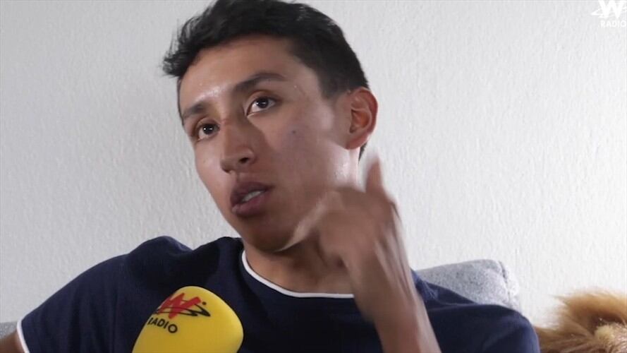 Egan Bernal en entrevista con La W. Foto: La WCon Vicky Dávila
