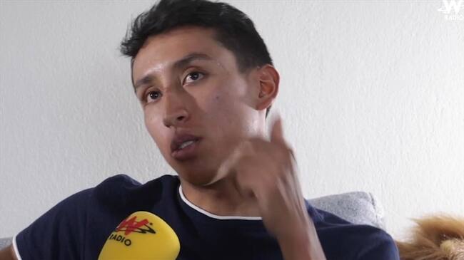 Egan Bernal en entrevista con La W. Foto: La WCon Vicky Dávila