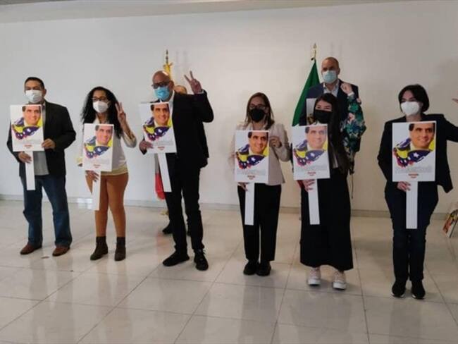 Así llegó la delegación oficialista a Ciudad de México. Foto: Cortesía AVN