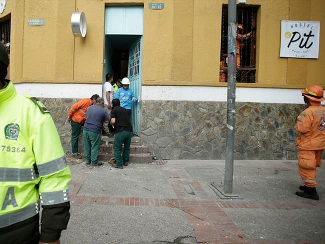 Avanza investigación tras atentado en el centro de Bogotá. Foto: Colprensa - Juan Páez