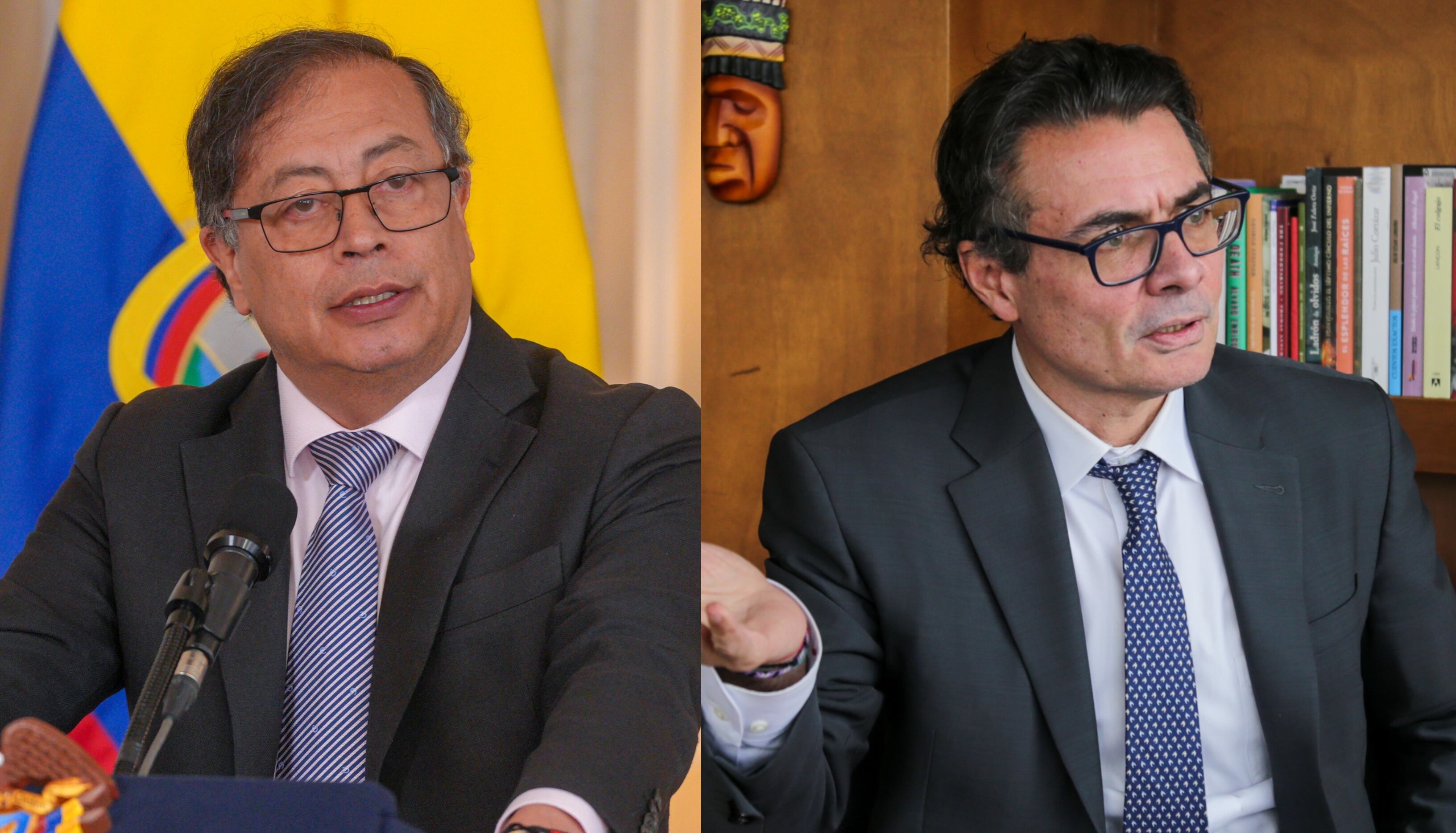 Gustavo Petro y Alejandro Gaviria. Foto: Colprensa.