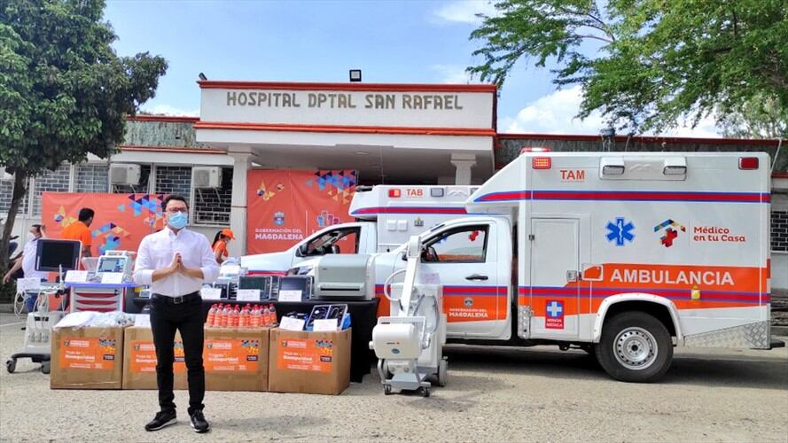 Denuncian una presunta usurpación de los colores oficiales del departamento para hacer proselitismo político. Foto: Gobernación del Magdalena