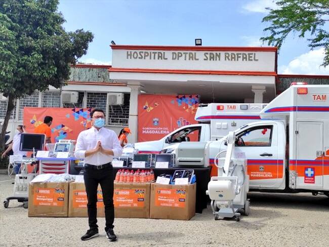 Denuncian una presunta usurpación de los colores oficiales del departamento para hacer proselitismo político. Foto: Gobernación del Magdalena