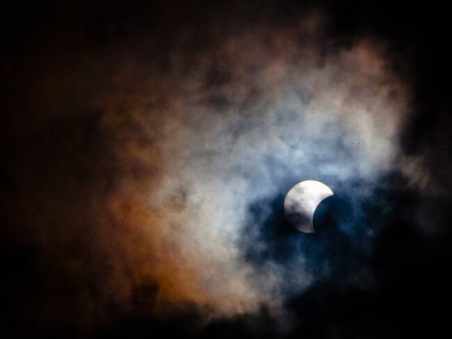 Eclipse solar. Foto: DESIREE MARTIN/AFP a través de Getty Images.