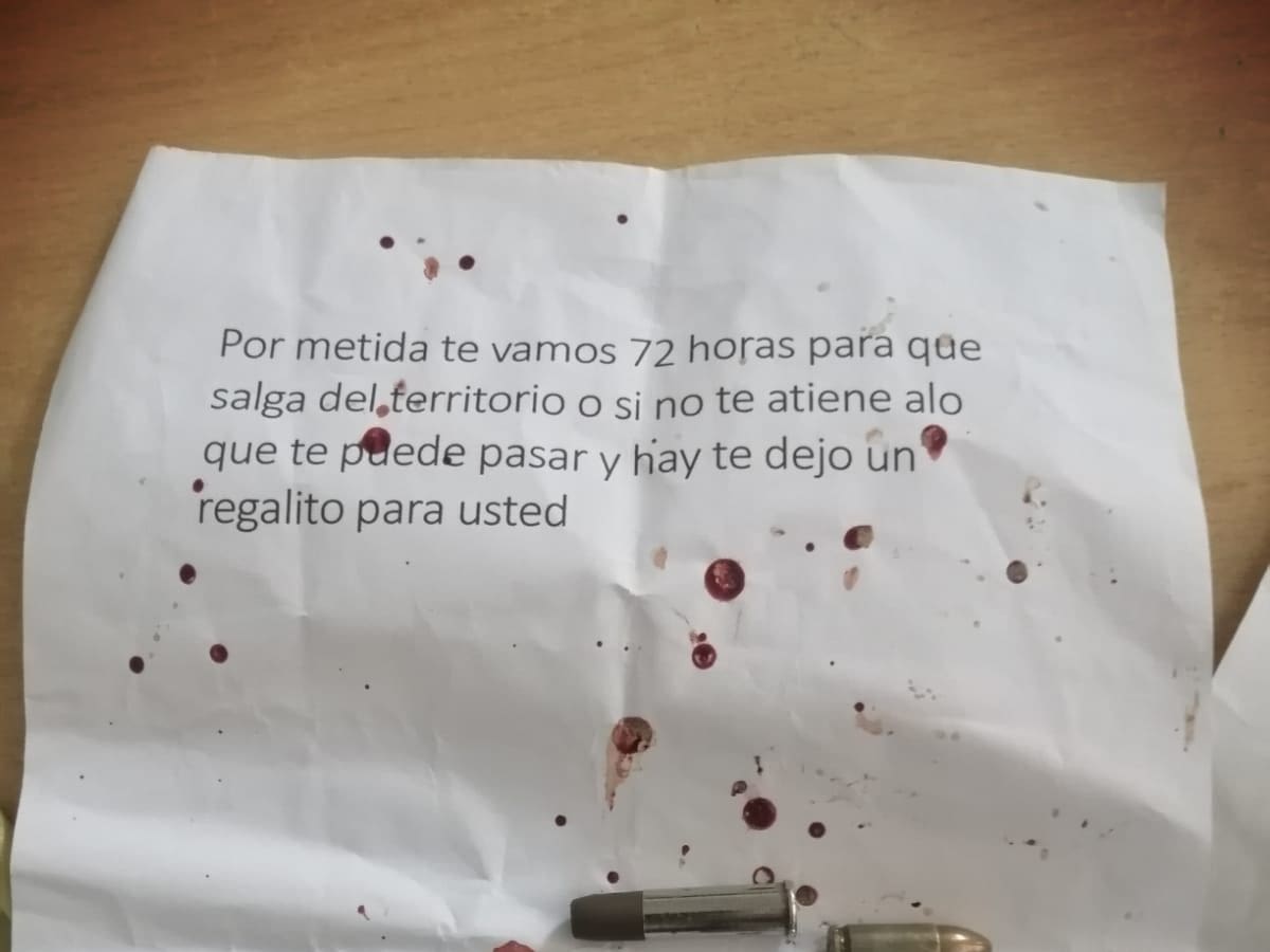 Amenazan a lideresa social del municipio de Valencia, Córdoba