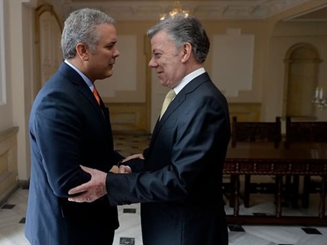 Iván Duque y Juan Manuel Santos. Foto: Colprensa