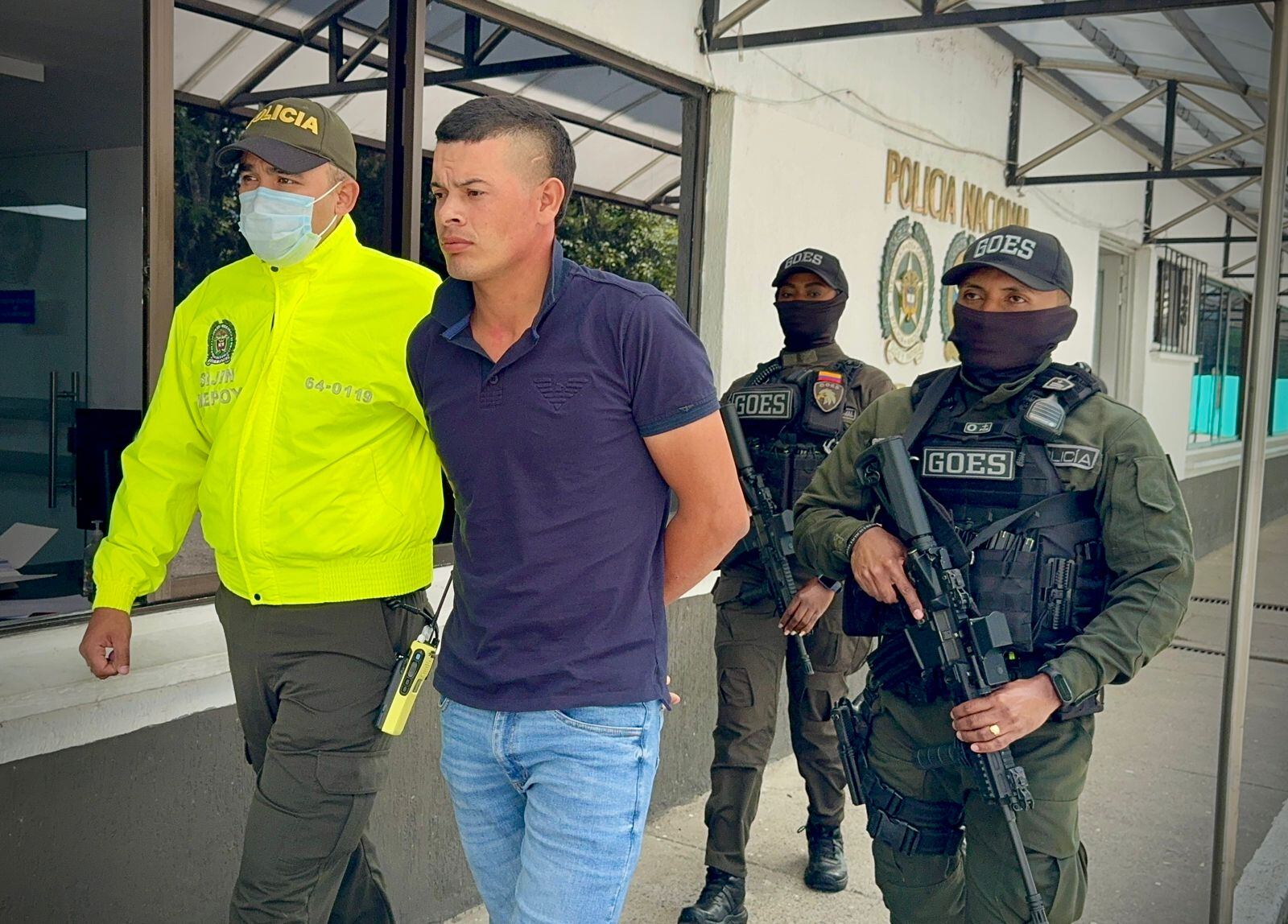 Alias 'Tornillo', capturado en Popayán. Crédito: Policía Nacional.