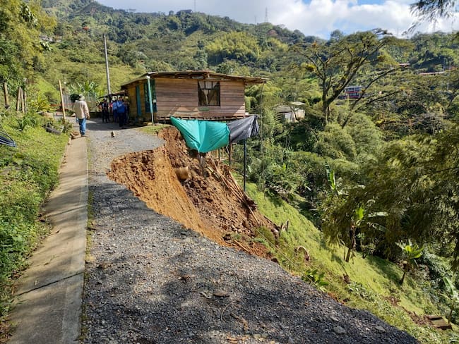 Deslizamiento de tierra en Dosquebradas. Foto: DIGER Dosquebradas