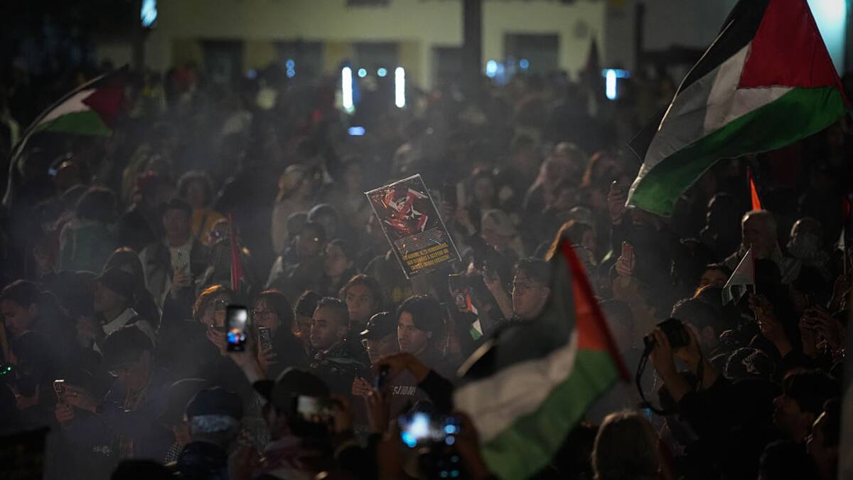 Varias personas resultaron heridas en marchas pro-Palestina en Bogotá: hubo incidente vial en el centro