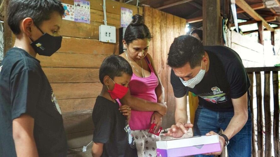 A través de la campaña DonaTec se está llegando a familias de bajos recursos.. Foto: Gobernación de Boyacá