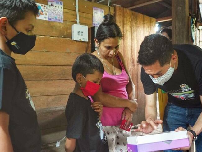 A través de la campaña DonaTec se está llegando a familias de bajos recursos.. Foto: Gobernación de Boyacá