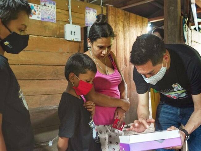 A través de la campaña DonaTec se está llegando a familias de bajos recursos.. Foto: Gobernación de Boyacá