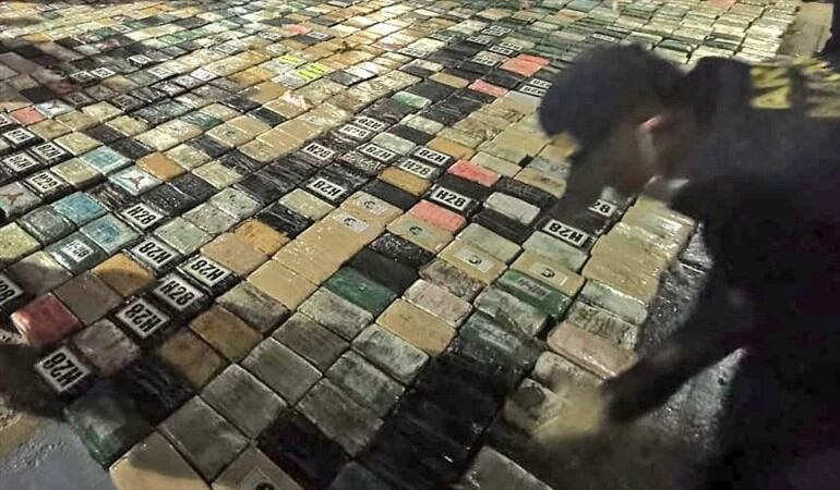 La droga habría sido ingresada al buque por polizones que se colaron en la embarcación. Foto: Cortesía