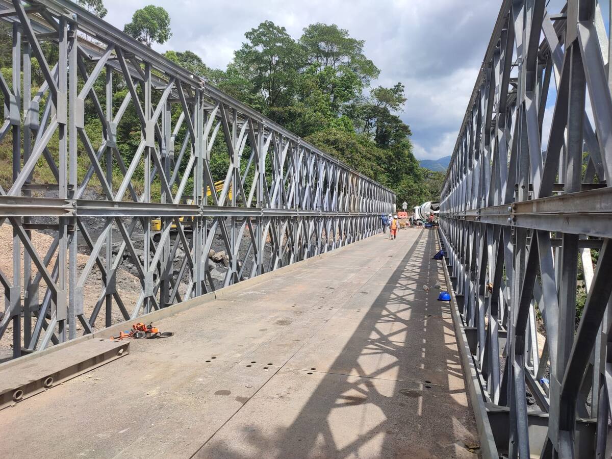 Puente destruido Los Trujillo en Cesar será remplazado temporalmente por uno metálico