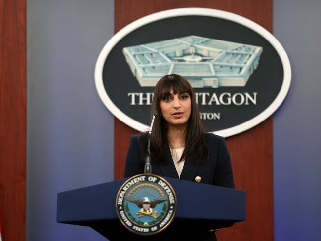 Viceportavoz del Departamento de Defensa estadounidense, Sabrina Singh. Foto: Getty Images.