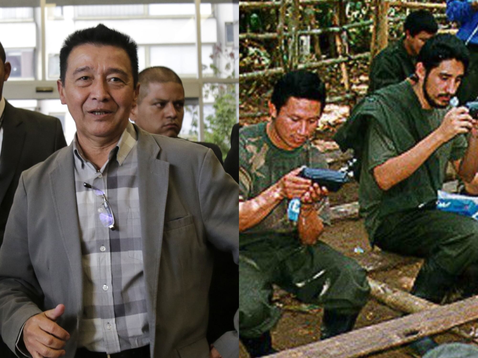 ‘Pacho Chino’ y militares secuestrados. Fotos: Colrpensa.