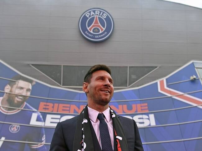 Lionel Messi en su presentación con el PSG. Foto: Aurelien Meunier - PSG/PSG via Getty Images