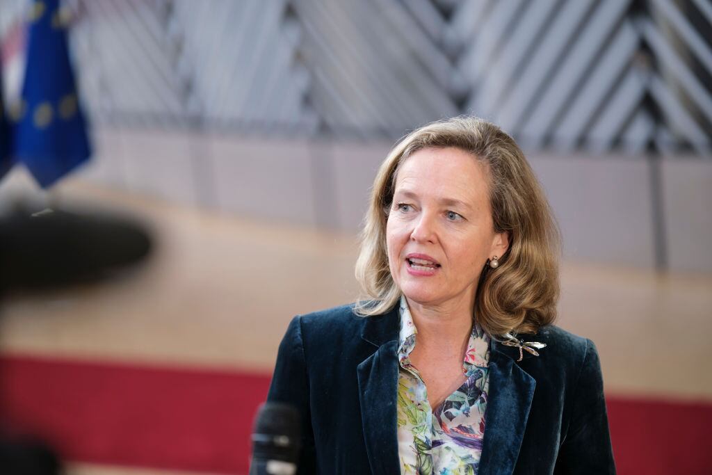 Nadia Calviño, vicepresidenta primera del Gobierno español  (Photo by Thierry Monasse/Getty Images)
