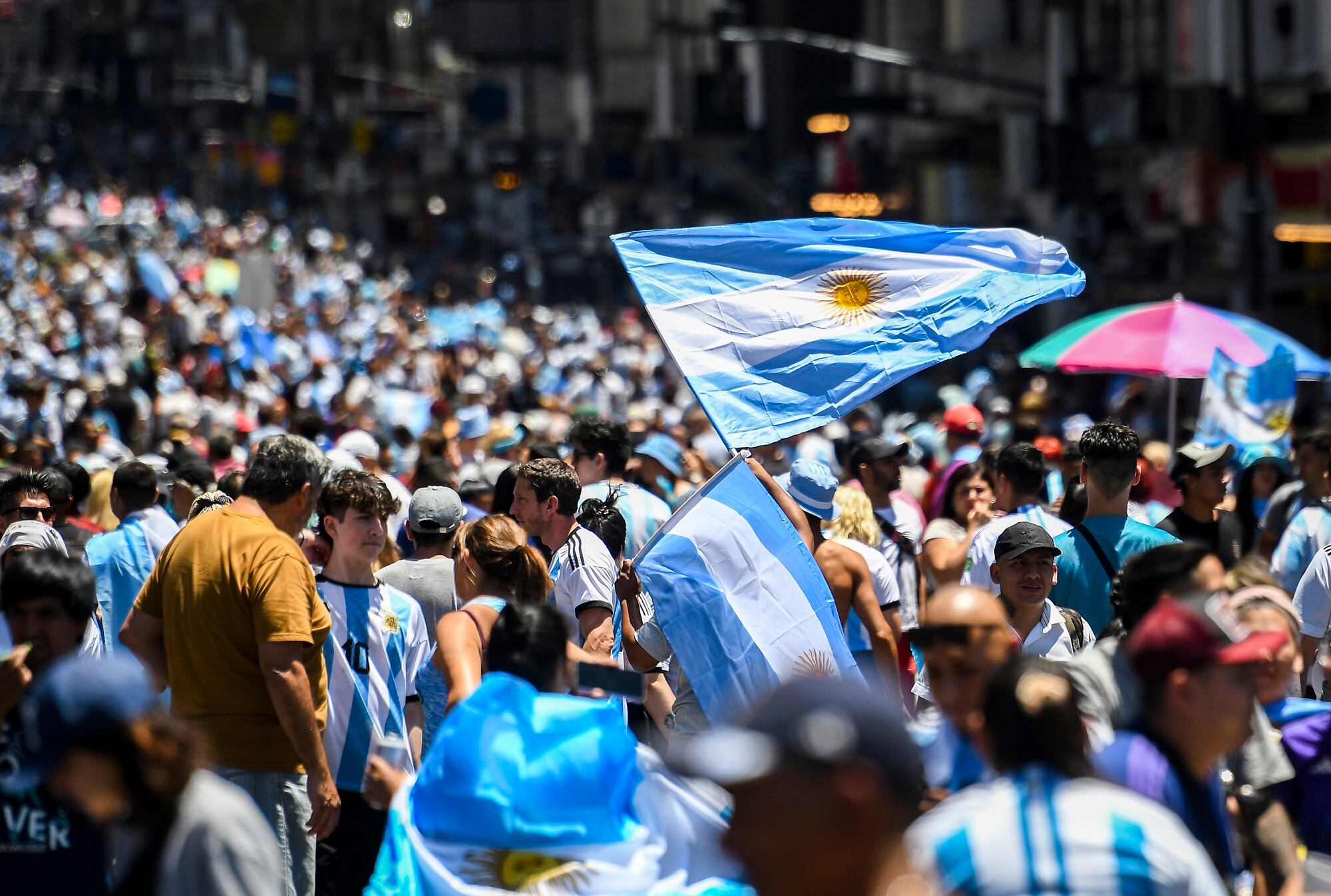 Hinchas de Argentina. (Photo by Marcelo Endelli/Getty Images)