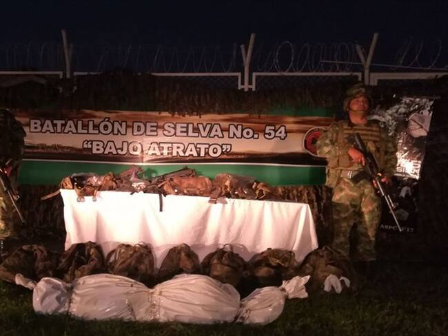 Un presunto guerrillero muerto dejó una operación del Ejército contra el Eln en el municipio de Carmen del Darién, en el Chocó. Foto: Cortesía/ Ejército Nacional.