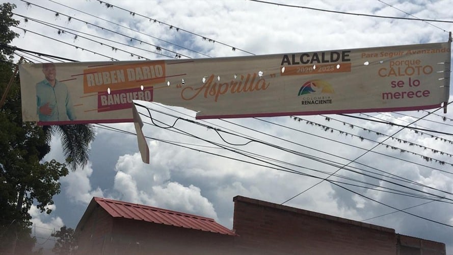 El candidato también denunció que recientemente su publicidad fue objeto de ataques. Foto: Cortesía Rubén Banguero