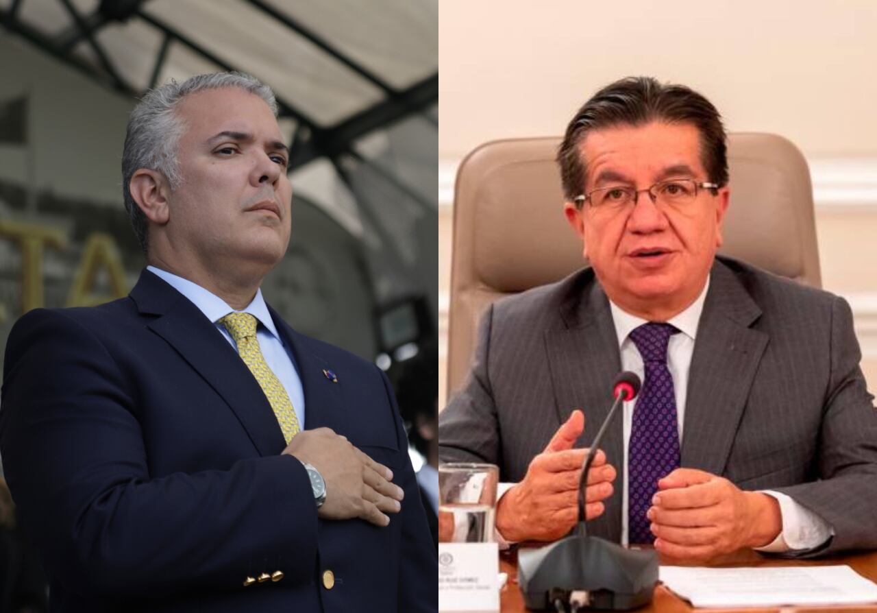 Iván Duque, expresidente de Colombia, y Fernando Ruiz, exministro de Salud | Fotos: Colprensa