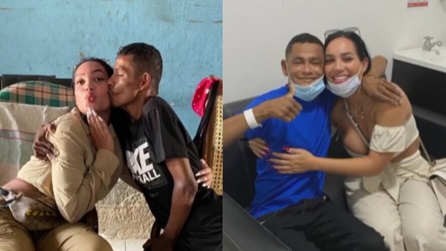 Andrea Valdiri, bailarina e influenciadora colombiana, junto al hombre conocido como 'El Miura'. Foto: Instagram: @andreavaldirisos