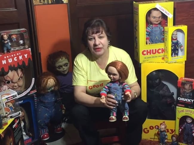 “Estos son muñecos, yo no le pongo misterio”: coleccionista de Chucky . Foto: Canal de Youtube Mundo coleccionista