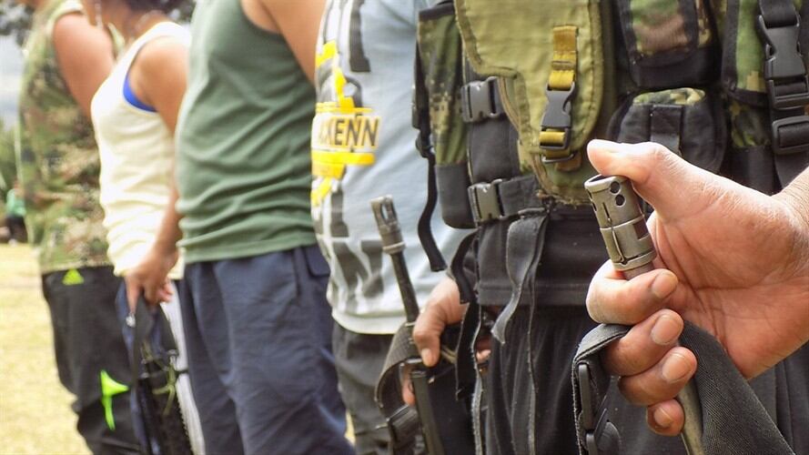 Jóvenes recultados por las Farc. Foto: Colprensa