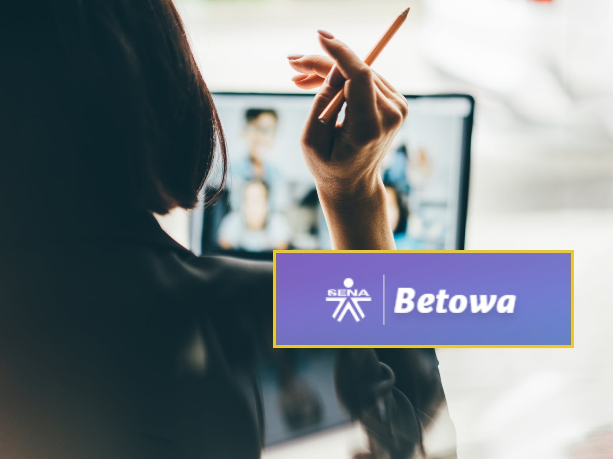 Curso online y logo del Sena. Fotos: Getty Images / Sena