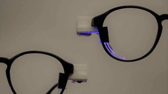 Las gafas que detectan el sonido. Foto: Bang Media