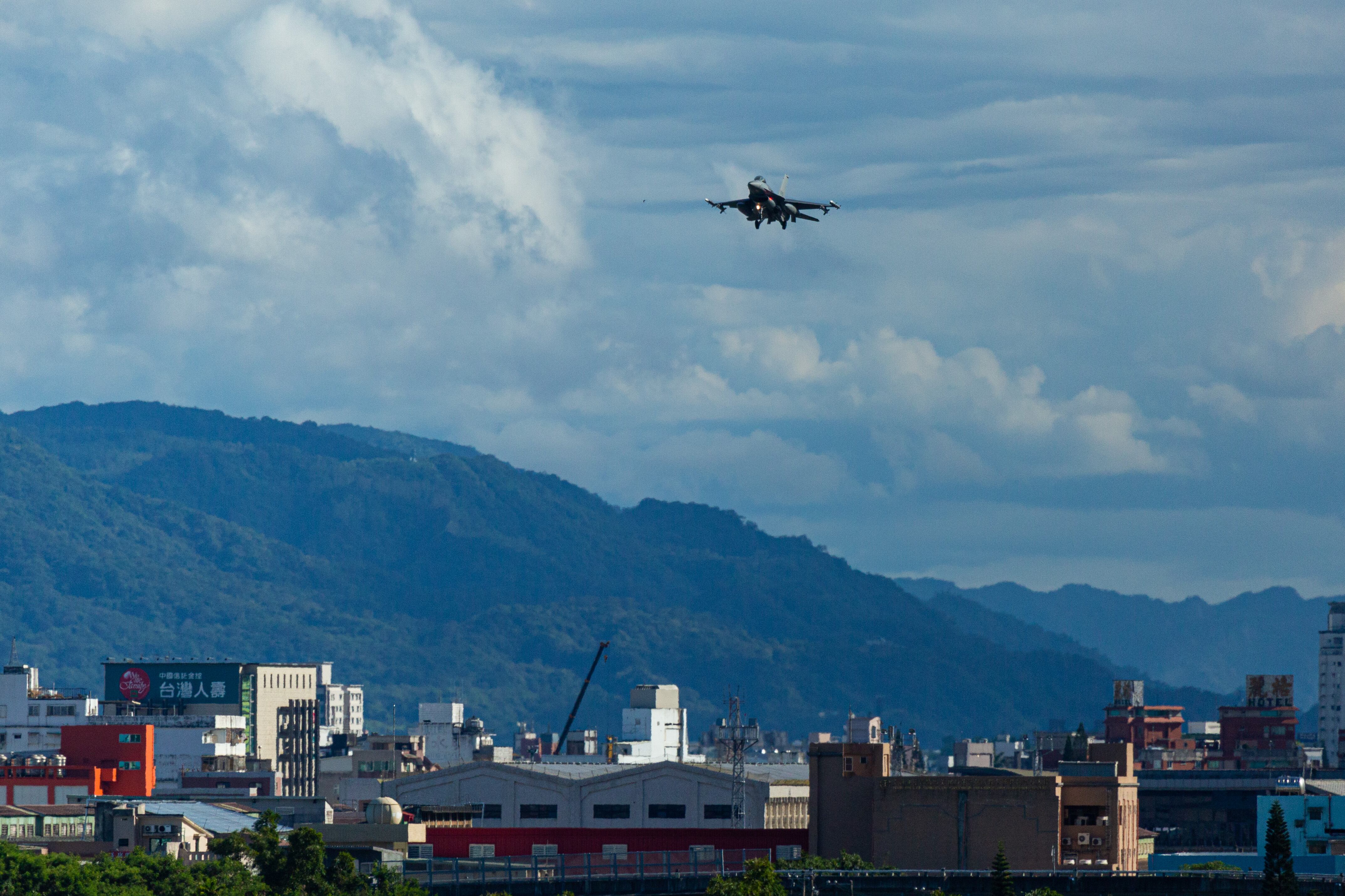 F-16 jet Falcon taiwanés. Foto: Annabelle Chih/Getty Images