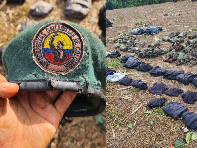 Incautación al Clan del Golfo en Chocó. Foto: Fuerzas Militares
