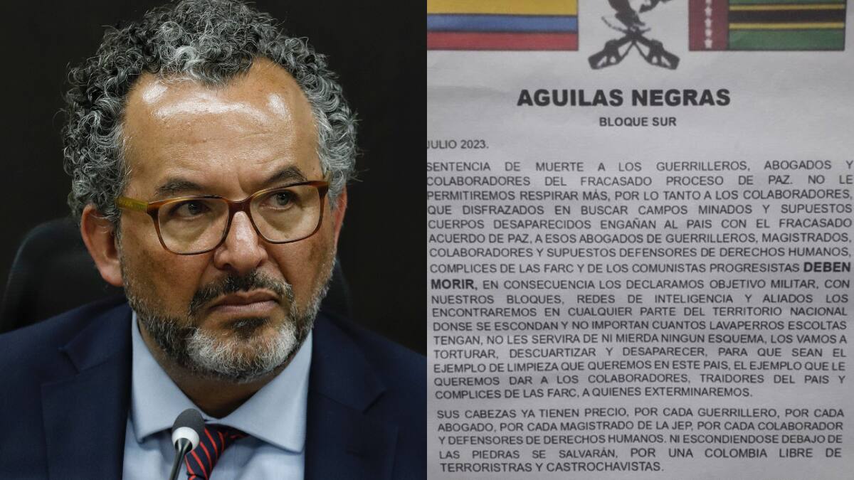 JEP pide avanzar en investigación de panfleto de Águilas Negras donde los amenazan