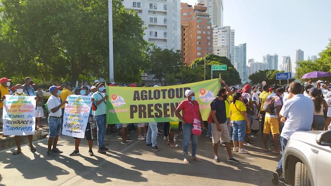 Protestas en Bocagrande. Foto: Redacción W