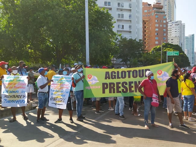 Protestas en Bocagrande. Foto: Redacción W