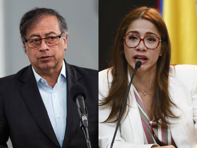 Gustavo Petro y Catherine Juvinao. Fotos: Getty Images y Colprensa.