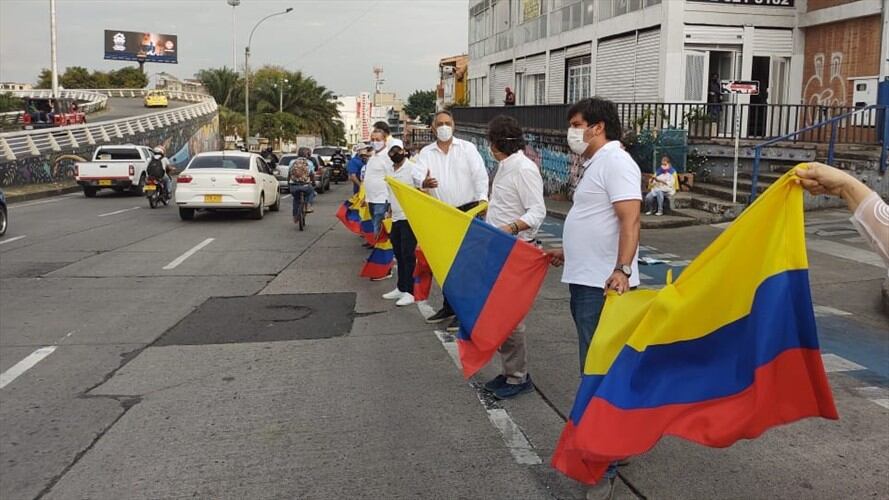 Ambas manifestaciones se desarrollaron de manera pacífica. Foto: Cortesía
