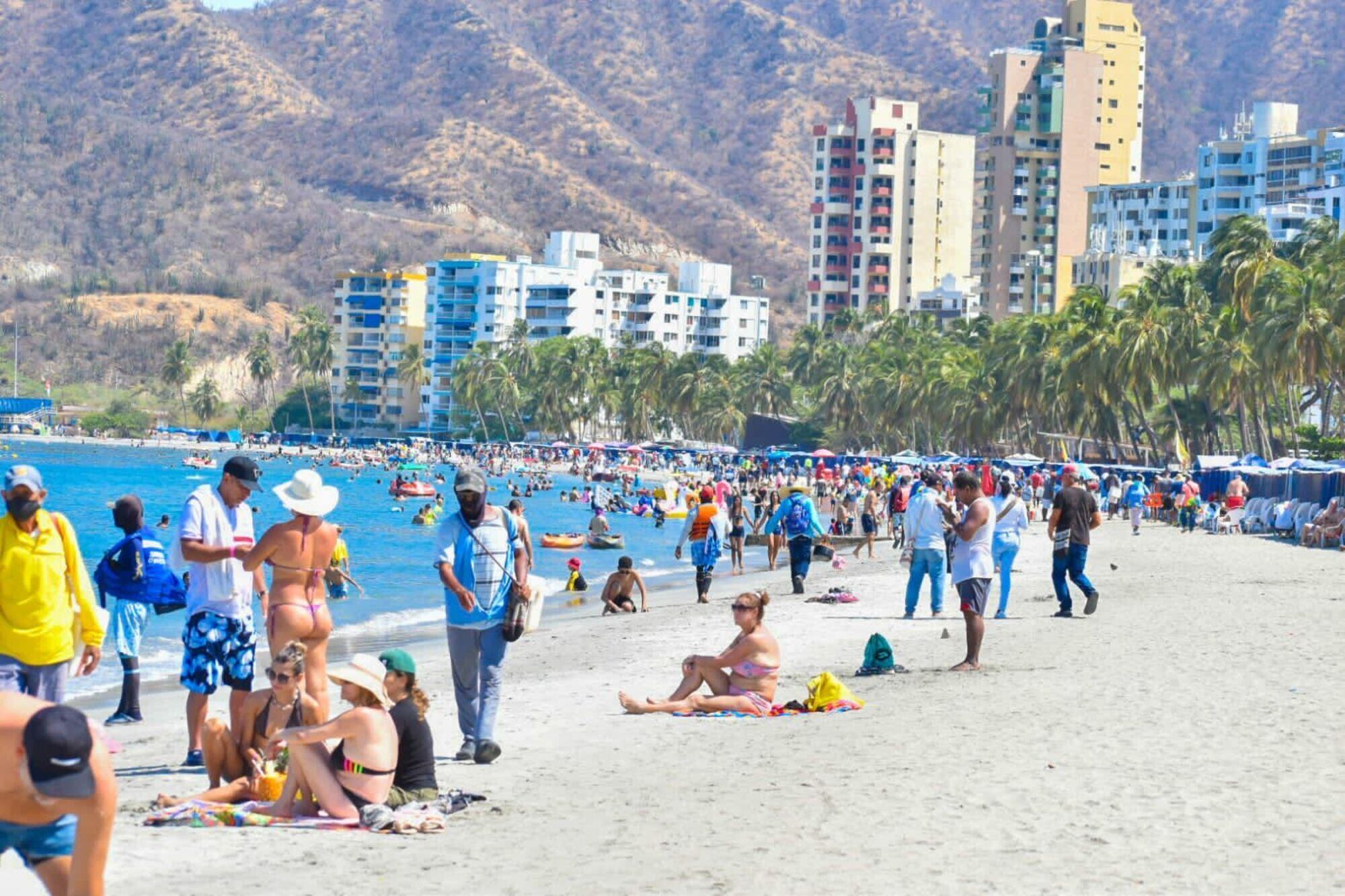 Playas de Santa Marta durante Semana Santa. Foto:  Cortesía Alcaldía de Santa Marta