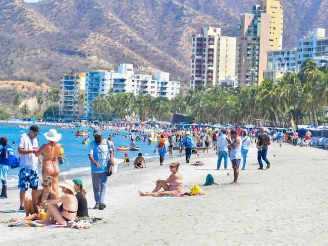 Playas de Santa Marta durante Semana Santa. Foto:  Cortesía Alcaldía de Santa Marta