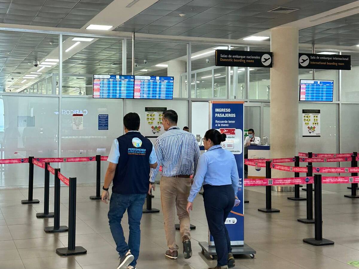 Contraloría y Personería de Santa Marta realizaron visita al aeropuerto