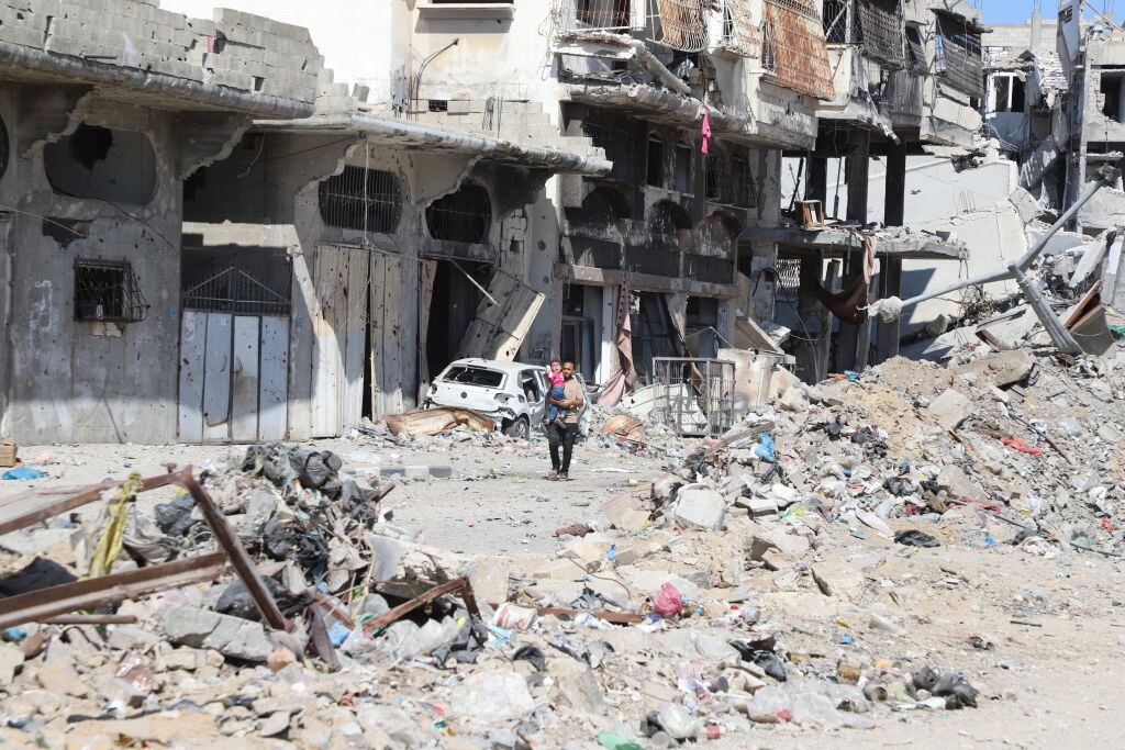 Bombardeo israelí. I Foto: Abood Abu Salama/Anadolu via Getty Images.