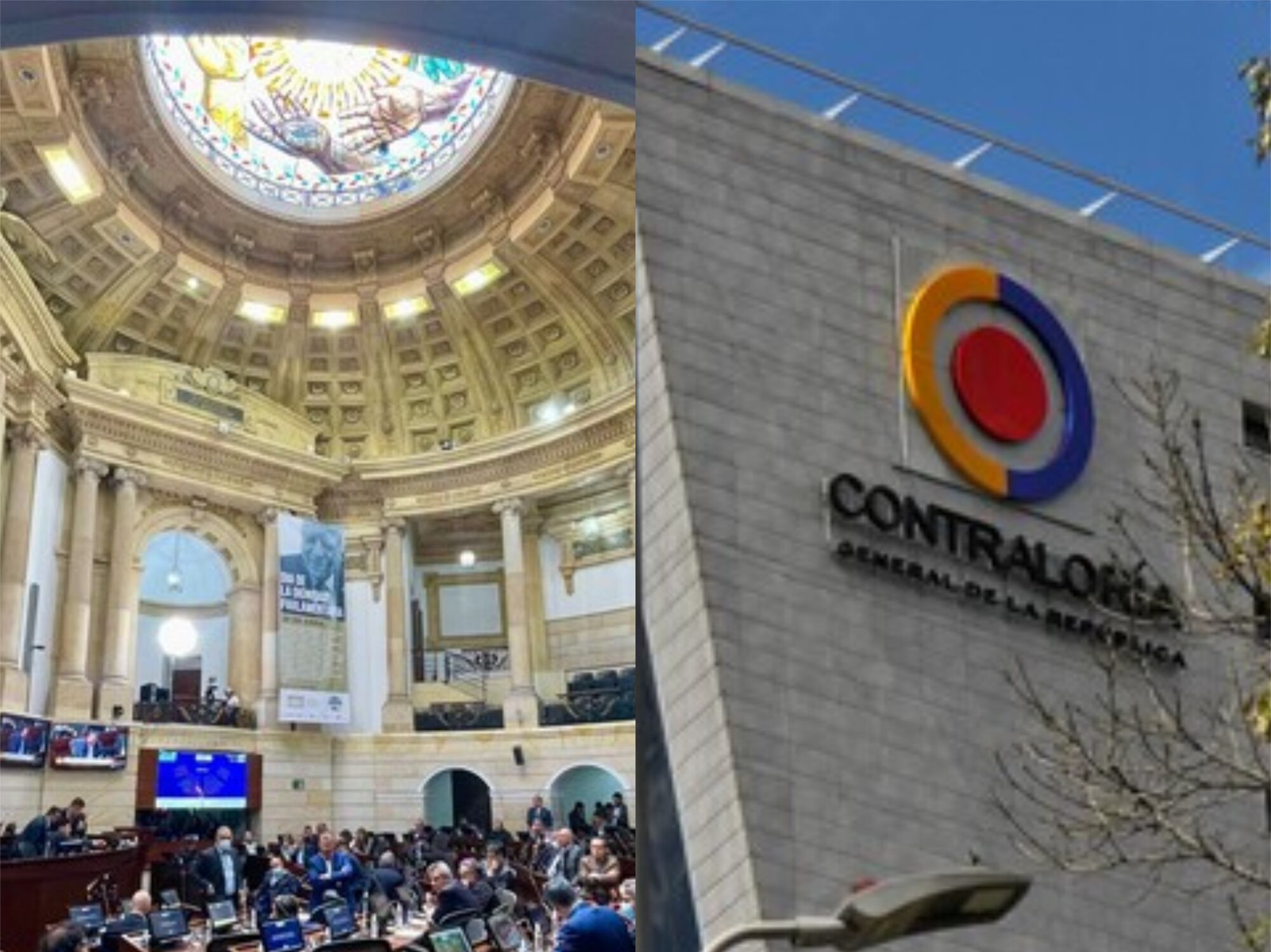 Congreso y Contraloría. Foto: Colprensa / Colprensa - Álvaro Tavera