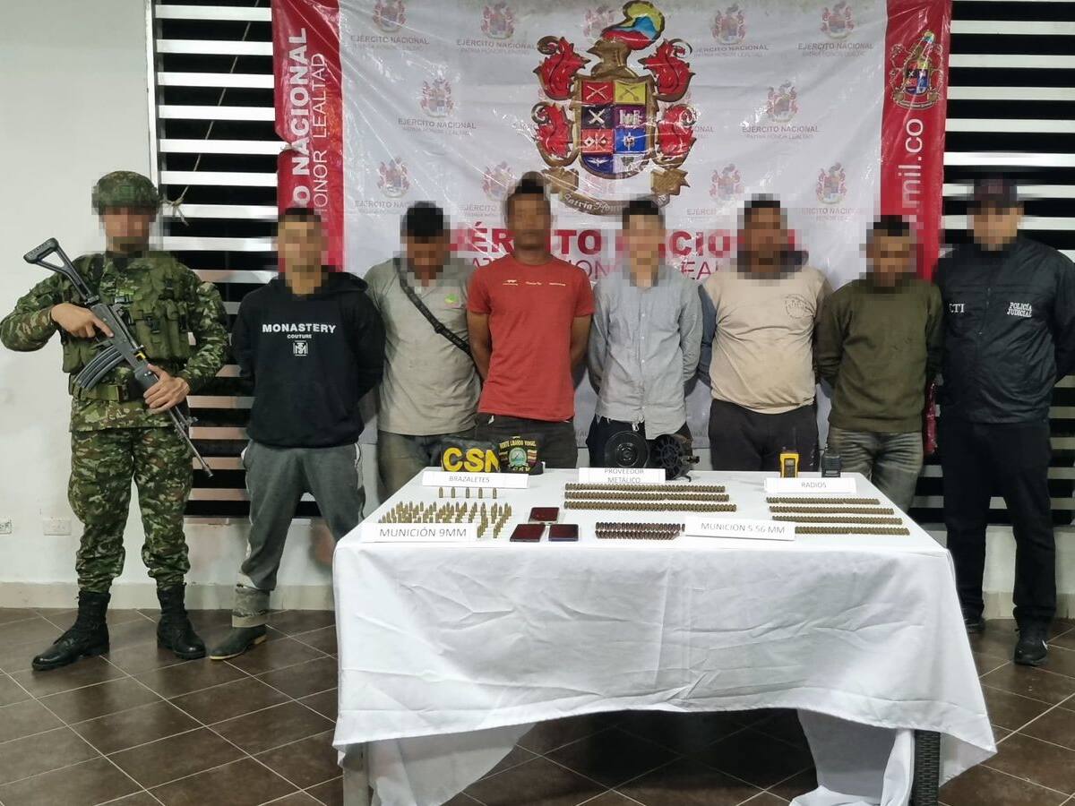 Ejército capturó a siete integrantes de ‘Los Pachencas’ y recuperó a dos menores de edad