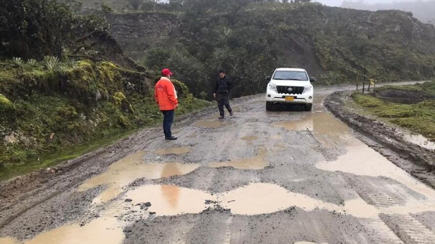Correa dice que están a punto de quedar incomunicados la provincia de Valderrama en Boyacá.  . Foto: Suministrada