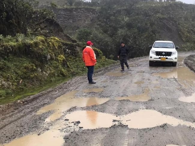 Correa dice que están a punto de quedar incomunicados la provincia de Valderrama en Boyacá.  . Foto: Suministrada