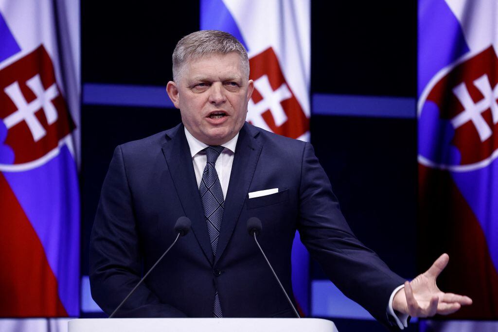 Primer ministro eslovaco, Robert Fico. (Photo by KENZO TRIBOUILLARD / AFP) (Photo by KENZO TRIBOUILLARD/AFP via Getty Images)