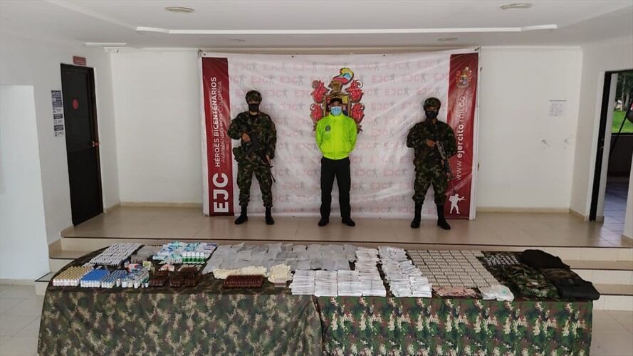 Ejército desmanteló hospital de campaña del Clan del Golfo en Tierralta, Córdoba.Foto:Ejército.