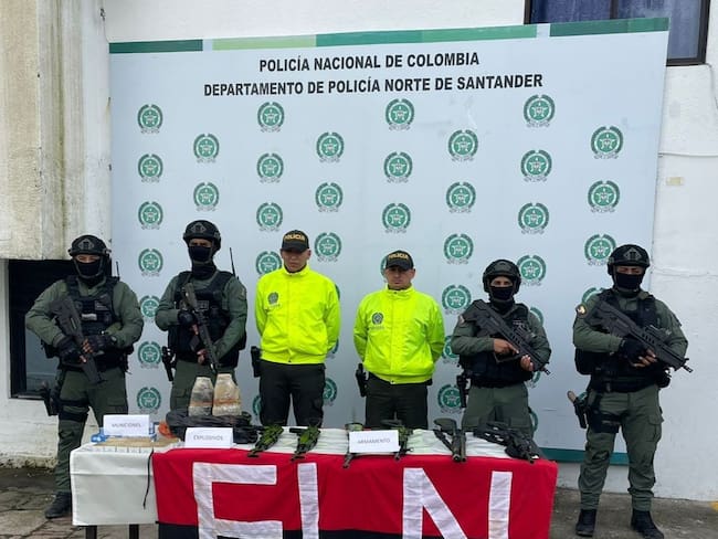 Incautado arsenal de guerra del ELN en Ocaña, Norte de Santander. Foto: Policía de Norte de Santander